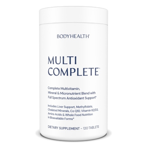[BRSW2CYDOEMGMHI4] BodyHealth Multi Complete (120 Ct) Daily Multivitamin for Men and Women with Whole Foods, Minerals, Antioxidants, Organic Green Food Concentrates, and Liver Detox Extracts, Non GMO