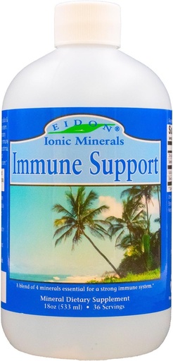 [BRSWIYY5BICGMEQV] Eidon Ionic Minerals Liquid Immune Support Supplement with Zinc, Selenium, Maintains & Supports Immune System, Bioavailable, No Additives - 18 oz