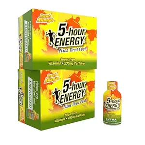 [BRSW2BIBOADQY3L2] 5-hour ENERGY Extra Strength Energy Shot, Peach Mango Flavor (1.93 oz. - 24 Count) Zero Calories & Sugar-Free 230 mg Caffeinated Shot, Amino Acids & B Vitamins, Dietary Supplements