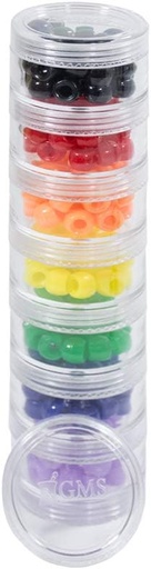 [BRSWGGQQA4NRSCLO] GMS Small 7 Day Stack-able Pill Organizer Case for Medication, Vitamins, and Supplements with 7 Lids - one for Each Portable and Removable Container (Clear)