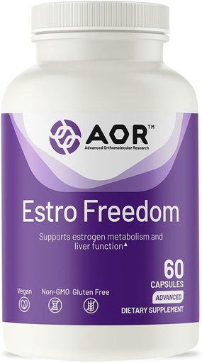 [BRSWIEIYAEHQO2Y3] AOR, Estro Ελευθερία, Vegan, Φυσικό συμπλήρωμα για την υποστήριξη της υγιούς ισορροπίας των οιστρογόνων και υγιή, τακτική εμμηνόρροια, 60 κάψουλες (30 εξυπηρετούν)