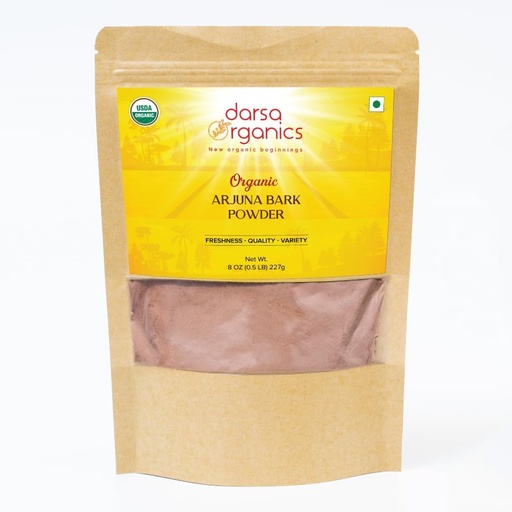 [BRSROAA7BYNQOHLP] Arjuna Powder, 8 oz - USDA Organic Terminalia Arjuna for Cardiovascular Support, Heart Health and Blood Pressure Maintenance, Arjuna Bark Powder, Non-GMO, Gluten-Free, Kosher