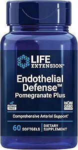 [BRSWYED2BUHW2EL5] Life Extension Endothelial Defense Pomegranate Plus – Pomegranate Seed, Flower And Fruit Extract Formula Supplement for Heart and Endothelial Health – Gluten-Free, Non-GMO – 60 Softgels