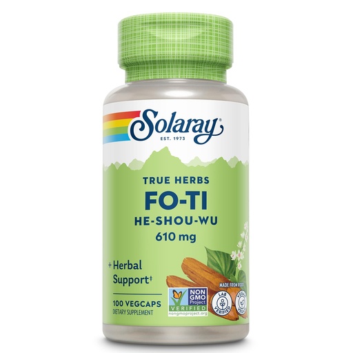 [BRSWIYQAO4EBG3Q5] SOLARAY Fo-Ti Capsules - Chinese Herbal Supplement for Men & Women, Support for Herbal Wellness, Vegan, Non GMO, & Lab Verified, 610 mg - 100 Servings, 100 Veg Caps