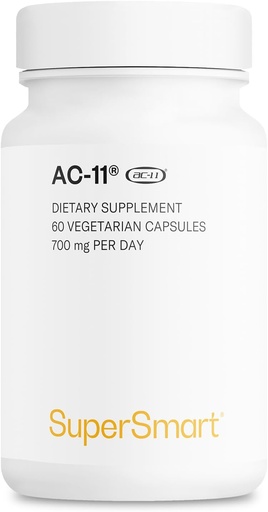 [BRSWIHQZBEBRYC3O] Supersmart AC-11 Supplement 700mg per Day (Cat's Claw Extract) - Uncaria Tomentosa Bark | Non-GMO & Gluten Free - 60 Vegetarian Capsules