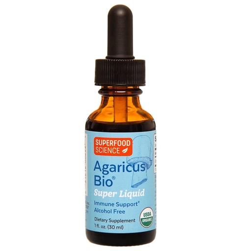 [BRSWIZYZOMDQCC3G] Agaricus Bio Super Liquid, Organic Blazei Mushroom Extract Tincture, Fruiting Body Beta-Glucan Drops for Natural Killer Cell Activity, Liquid Mushroom Supplement for Liver and Immune Support, 30 ml