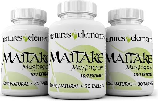 [BRSWGZT3BAMRYYD5] Maitake Mushroom – Pack of 3 – 10:1 Extract – 500mg Tablets – Standardized 30% Polysaccharides – 1 Month Supply Each – 100% Natural, Vegetarian Safe