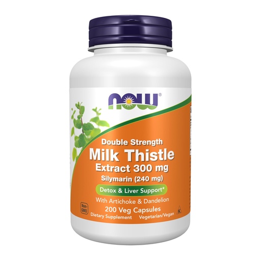 [BRSWIZYZOMPQ4ELO] NOW Foods 2 Pack Silymarin, Milk Thistle Extract with Artichoke & Dandelion, Double Strength, 300 mg, 200 Veg Caps