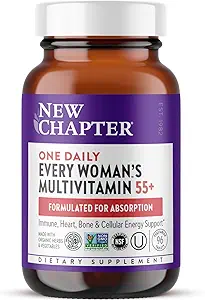 [BRSWGFADAB7A4DTH] New Chapter Women's Multivitamin 50 Plus for Cellular Energy, Heart & Immune Support with 20+ Nutrients + Astaxanthin - Every Woman's One Daily 55+, Gentle on The Stomach, 96 Count