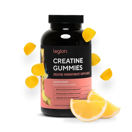 [BRSRAFTYOIHQ4DY6] LEGION Creatine Monohydrate Gummies for Men & Women – Clean Chewable Creatine Supplement for Strength, Endurance & Muscle Recovery – 30 Lemon Drop Flavor Servings – No Artificial Flavors