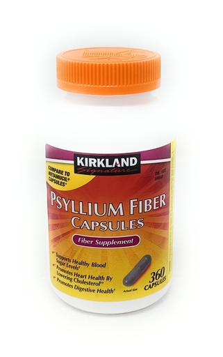 [BRSWIEABOAAQIA32] Fiber Capsules Kirkland Therapy for Regularity/Fiber Supplement, 360 capsules - Compare to the Active Ingredient in Metamucil Capsules
