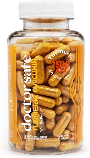 [BRSW2BT5C54AAAY4] Turmeric Curcumin with Black Pepper Extract 1500mg - High Absorption Ultra Potent Turmeric Supplement with 95% Curcuminoids and BioPerine - Non GMO Curcumin Capsules for Joint Support - 120 Capsules