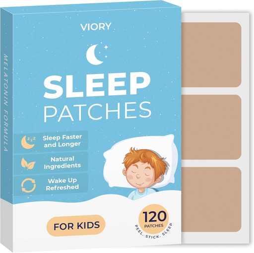 [BRSRAYYKA55BAA3J] VIORY 120 Sleep Patches for Kids Extra Strength - Fast Acting, 100% Natural Ingredients, Skin-Friendly & Easy to Apply Sleep Stickers for Boys