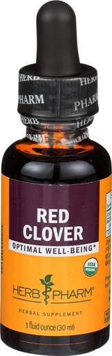 [BRSWIYTYC4CREYLK] Herb Pharm Certified Organic Red Clover Liquid Extract Drops, 1 Oz