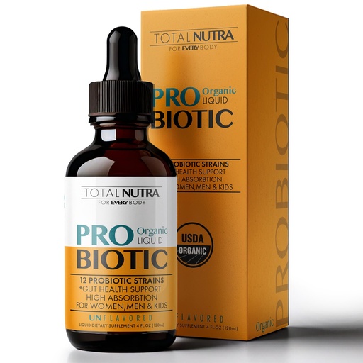 [BRSRMBQECEPRQ332] Liquid Probiotic for Women, Men, Kids, Toddler Probiotic: USDA Organic Probiotics, Vegan Probiotic Liquid & Alfalfa Blend + Acidophilus for Gut Health, Dairy Gluten Sugar Free, Non-GMO Oral Probiotics