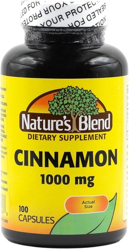 [BRSWIZQCCQHBYADO] Nature's Blend Cinnamon 1,000 mg 100 Caps