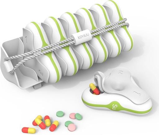 [BRSRAYIEOQOWKC3P] Weekly Pill Organizer 3 Times a Day, Large Travel Pill Box 7 Day, Detachable Daily Pill Case, Portable Pill Container Holder for Medication, Vitamins, Fish Oil and Supplements, White