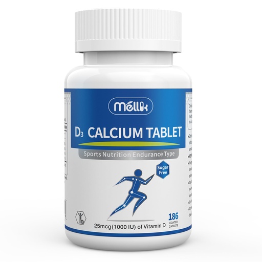 [BRSRAY35AUAWAGTU] Calcium-Supplement Vitamin-D3 1200-mg Magnesium-Mini - 186Tablets Unflavored Slow Release Bone Health Women and Men Dietary Supplement Easy to Swallow Sugar Free