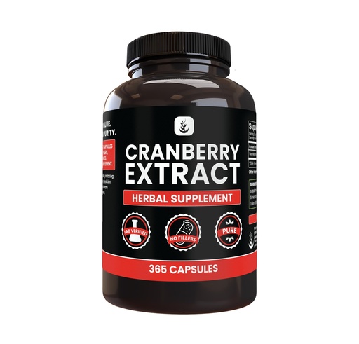 [BRSRMCTYOJ6QECDJ] PURE ORIGINAL INGREDIENTS Cranberry Extract (365 Capsules) No Magnesium Or Rice Fillers, Always Pure, Lab Verified
