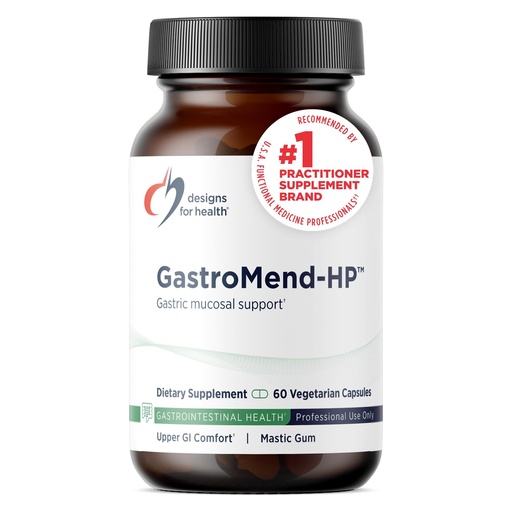 [BRSWIYDQOMFBG3A3] Designs for Health GastroMend HP - Mastic Gum, Zinc, L-Carnosine, Deglycyrrhizinated Licorice Gut Health Supplements - May Support Gastric Health, Occasional Bloating or Upset Stomach (60 Capsules)