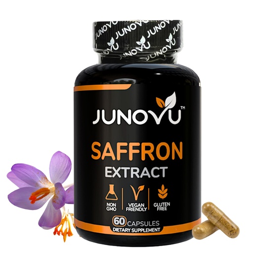 [BRSROHYZBNYRAALV] Premium Saffron Supplements - Pure Saffron Extract Capsules 88.50mg - Made in USA - Focus | Mood | Vision Support - Non-GMO, Vegan, Gluten Free - 60 Capsules (Pack of 1)