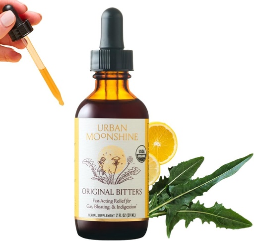 [BRSWIYLYO4IB6D3O] Urban Moonshine Original Digestive Bitters - Debloat - Gut Health - Appetite Regulation - Digestive Support - Certified Organic - Dandelion Root - Burdock Root - 2 Fl Oz