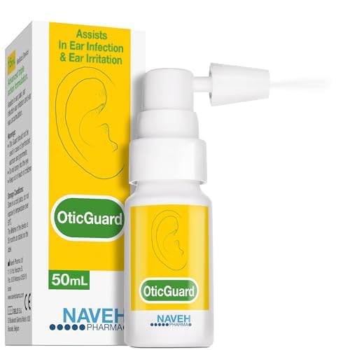 [BRSWYCQYCBYW2GTG] NAVEH PHARMA Otic Guard - Natural Ear Spray Drops | Organic Herbal Sweet Oil Blend 3 in 1| Itchy Ear, Swimmer's Ear, & Ear Wax Removal | Clogged Ears | 1.69 Fl Oz