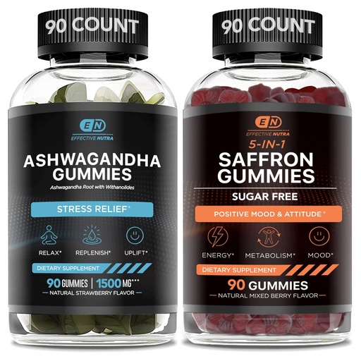 [BRSRMCYLOZYAEDQ4] EFFECTIVE NUTRA Ashwagandha Gummies & Saffron Gummies