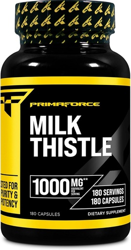 [BRSROEI6PMCQAC3U] Milk de praure Thistle 180 Capsules 1000mmg equivalent - Guten Free, No-GMO Dietary suplementari, des de 250mmg de 4: 1 Extrave