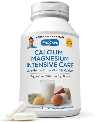 [BRSWGBADBB4B4C3U] ANDREW LESSMAN Calcium Magnesium Intensive Care 1000 Capsules - Bone and Skeleton Health Essentials. Easy to Swallow Capsules, Super Soluble Fine Powder. Gentle to Even The Most Sensitive Stomachs