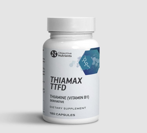 [BRSRAYIFCUIROCLX] Objective Nutrients Thiamax Vitamin B1 (Thiamine TTFD), The Original, No Toxic Fillers, Supports Energy Metabolism, High Dose, Third Party Tested, All Active Ingredients 100mg, 180 Count