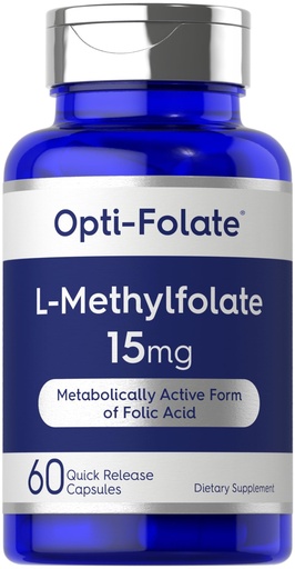 [BRSWGFI3AANQGGTX] Carlyle L Methylfolate 15mg | 60 Capsules | Max Potency | Optimized and Activated | Non-GMO, Gluten Free | Methyl Folate, 5-MTHF | by Opti-Folate