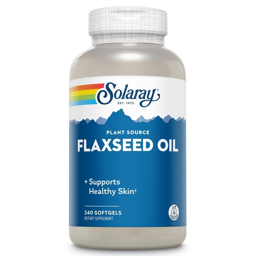 [BRSWIYQAO4HRC3DU] SOLARAY Flaxseed Oil 3000 mg with Omega 3 6 9, Flax Seed Softgels for Skin Health, Triple Omega Supplement, Non-GMO, Gluten Free, Lab Verified - 60-Day Guarantee - 80 Servings, 240 Softgels