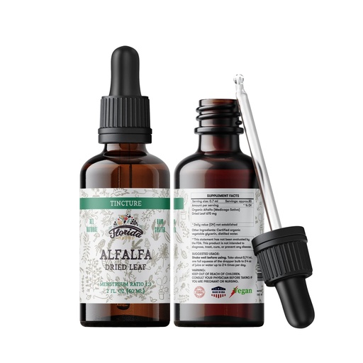 [BRSWGFAFBAMWE3T6] Alfalfa Tincture, Organic Alfalfa Extract (Medicago Sativa) Dried Leaf, Antioxidant Extract for Immune Support, Non-GMO in Cold-Pressed Organic Vegetable Glycerin 2 oz, 670 mg