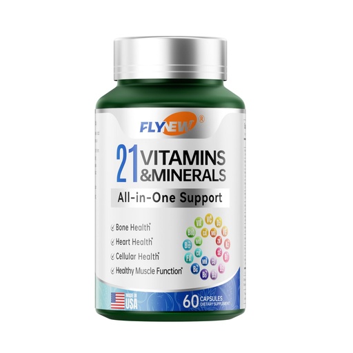 [BRSRAZAOPIHBYDTP] Multivitamin for Women & Men - Mens & Womens Multivitamin for Bone, Skin & Immune Health Support, 21 in 1 Multivitamins Supplement, Multivitamins with Gluten & Allergen Free, Non GMO, 60 Capsules