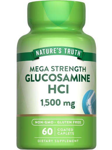 [BRSWICQBBAEAOAAV] Nature's Truth Glucosamine HCI 1500mg | 60 Caplets | Mega Strength | Non-GMO & Gluten Free Supplement