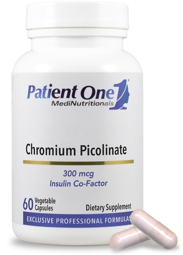 [BRSROBI2OQMWY33O] Patient One Chromium Picolinate 300 mcg | Metabolic Support | 60 Capsules | Highly absorbable chromium supplement for healthy glucose metabolism*