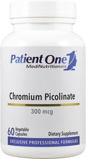 [BRSROBI2OQMWY33O] Patient One Chromium Picolinate 300 mcg | Supplement to Support Heart and Metabolic Health* | 60 Capsules