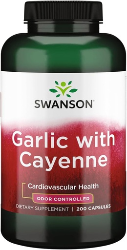 [BRSWIYT7PMBRYETM] Swanson Garlic with Cayenne 200 Capsules