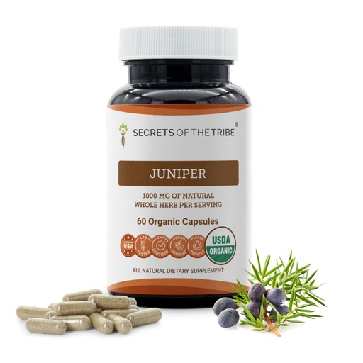 [BRSWGBIRBMFQMGQ7] Secrets of the Tribe Juniper 60 Capsules, 1000 mg, USDA Organic Juniper (Juniperus communis) Dried Berry (60 Capsules)