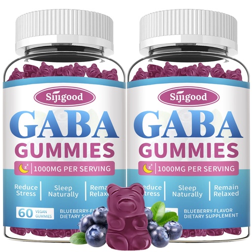 [BRSRAAQTCF6QYA3O] 2 Pack GABA Gummies for Adults, Relaxation, Zzz & M♡♡d – Sugar-Free Calm Gummies with L-Theanine, 5-HTP, Vitamin D3 – Natural Zzz Support, GABA Supplements for Kids, 120 Count