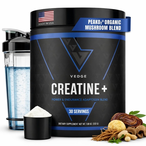 [BRSW2YDYBEHQ2EQ2] VEDGE Nutrition Creatine + | Vegan Plant-Based Creatine Monohydrate Powder | Energy, Performance & Function | Ergogenic Aids for Athletes | Unflavored, 30 Servings