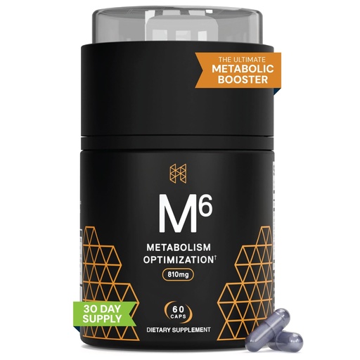 [BRSWIBQ6DEMBM2TC] High Performance Nutrition Metabolism Booster, HPN M(6) Fat Burner, Natural Weight Loss Supplement, Support Lean Muscle, Increase Energy, Vegan Friendly, Clinically Tested, 60 Capsules