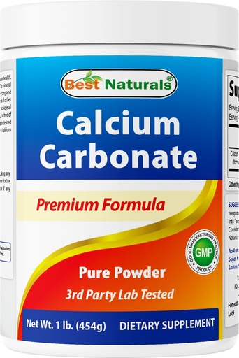 [BRSWKEIGPMCG23DI] Best Naturals Calcium Carbonate Powder 1 Pound - Food Grade (16 OZ (Pack of 1))