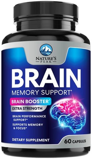 [BRSRMZLRPMPQ4C3B] Brain Memory Supplement Pills - 3X Strength Nootropics for Concentration, Clarity & Focus Support - Brain Health Cognitive Vitamins with Bacopa, Phosphatidylserine & DMAE, Brain Booster, 60 Capsules