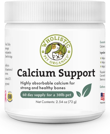 [BRSWIYYFBUMAEDIZ] Wholistic Kjæledyr Organics Sea Coral: Organic Sea Coral Calcium Hund Supplement - Naturlig kilde til kalsium for hunder tann og bein helse - vitaminer for hunder - laget i USA
