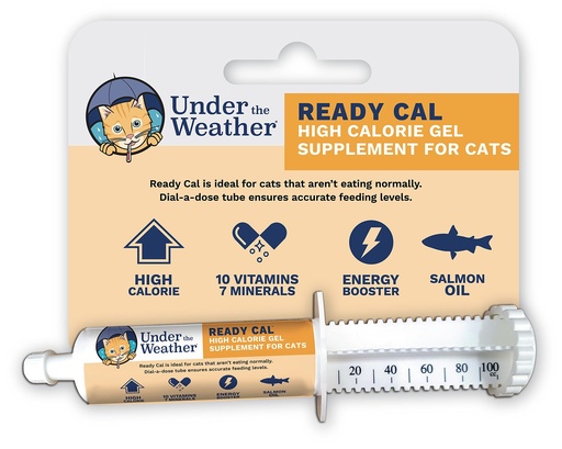[BRSWGFAHOYCBQDLU] Under The Weather Pet | Ready Cal for Cats 100cc | High Calorie Supplement | Cat Weight Gainer and High Calorie Booster | 10 Vitamins, 7 Minerals & Omega Fatty Acids (for Cats 100cc)