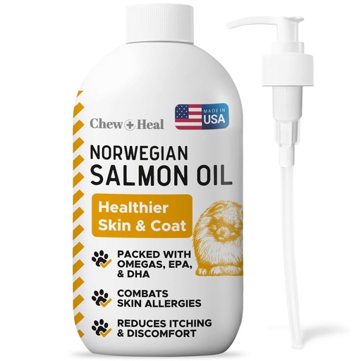 [BRSRAYIPAR5AID3B] Salmon Oil for Dogs and Cats, 32 oz - Omega-Rich Supplement for Healthy Skin & Coat, Joint & Immune Support - All-Natural Fish Oil Liquid - Premium Pet Care, Made in USA