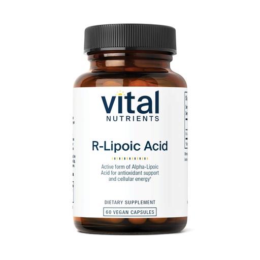[BRSWIYQTOZ4BMFQZ] Vital Nutrients R-Lipoic Acid - Active Alpha-Lipoic Acid Antioxidant - ALA Supplement for Healthy Metabolism and Energy - Gluten, Dairy, Soy Free - Non-GMO - 60 Capsules