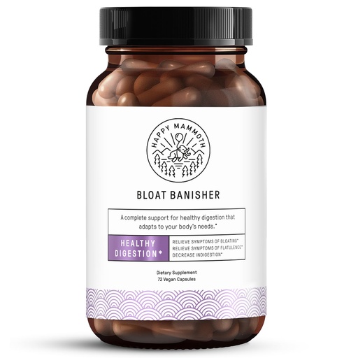 [BRSROBAKAB6REDQZ] Happy Mammoth Bloat Banisher for Bloating, Digestion, and Gut Comfort | Supports Healthy Digestion, Aids Digestion Of Carbohydrates, Aids Digestion Of Proteins